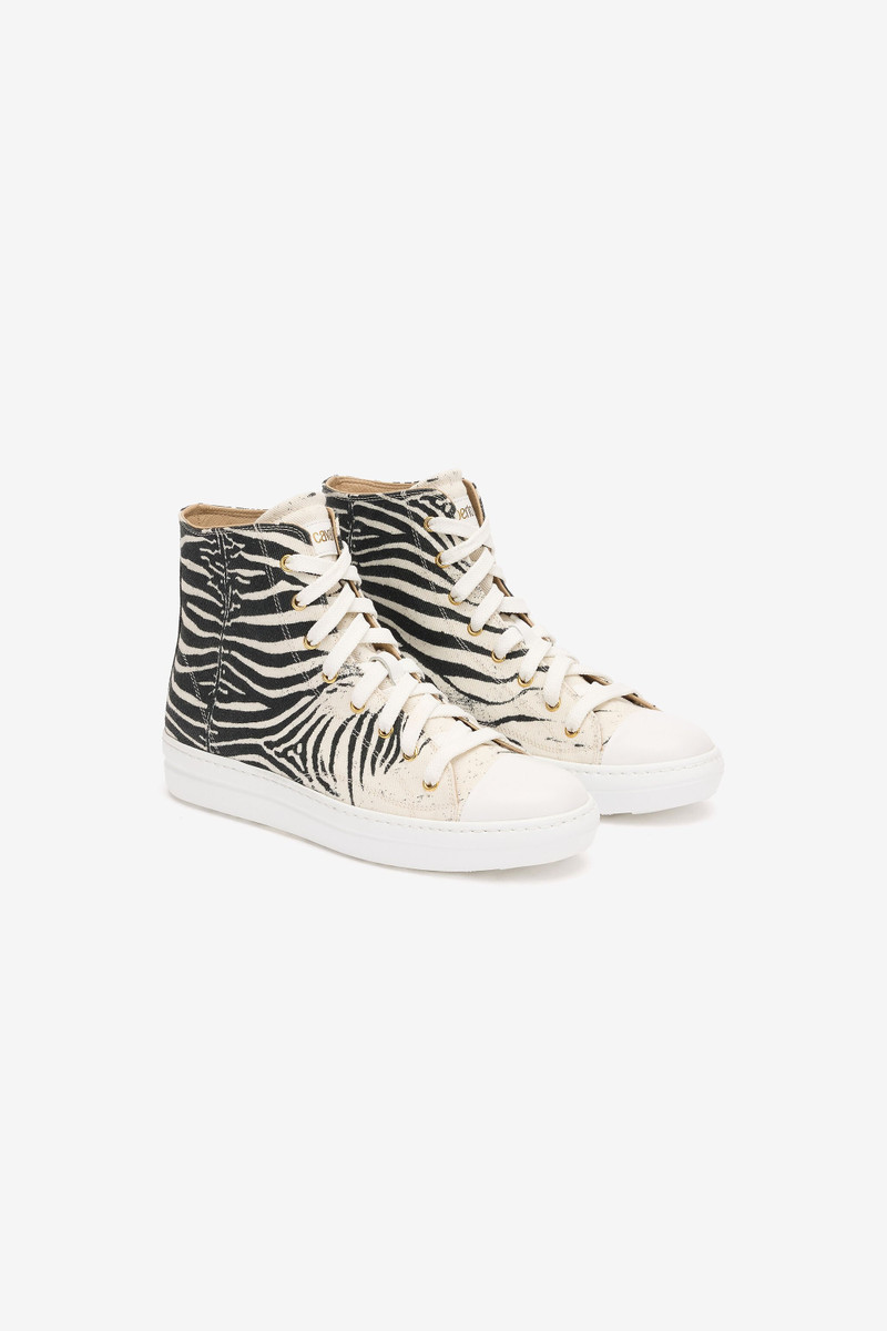 High-Top Sneakers With Zebra Print 2