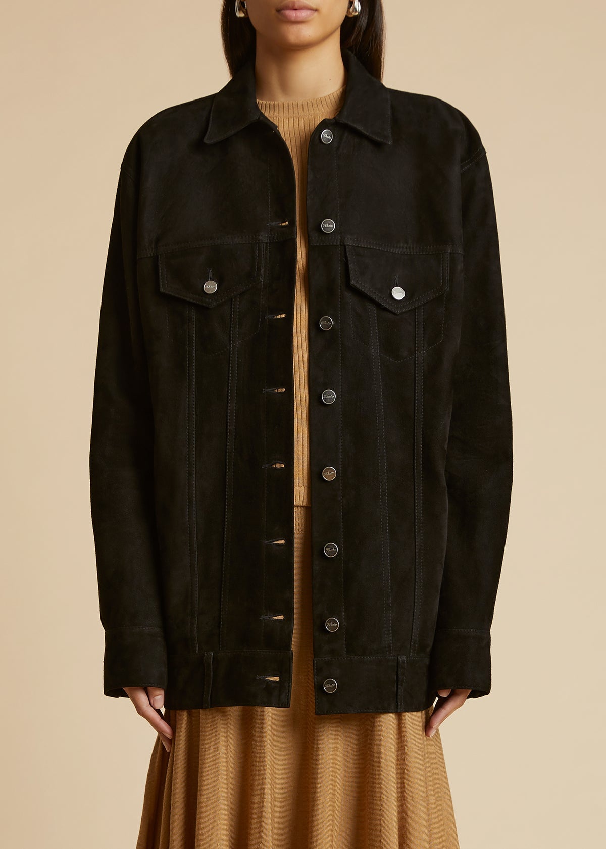 The Ross Jacket in Black Suede - 1