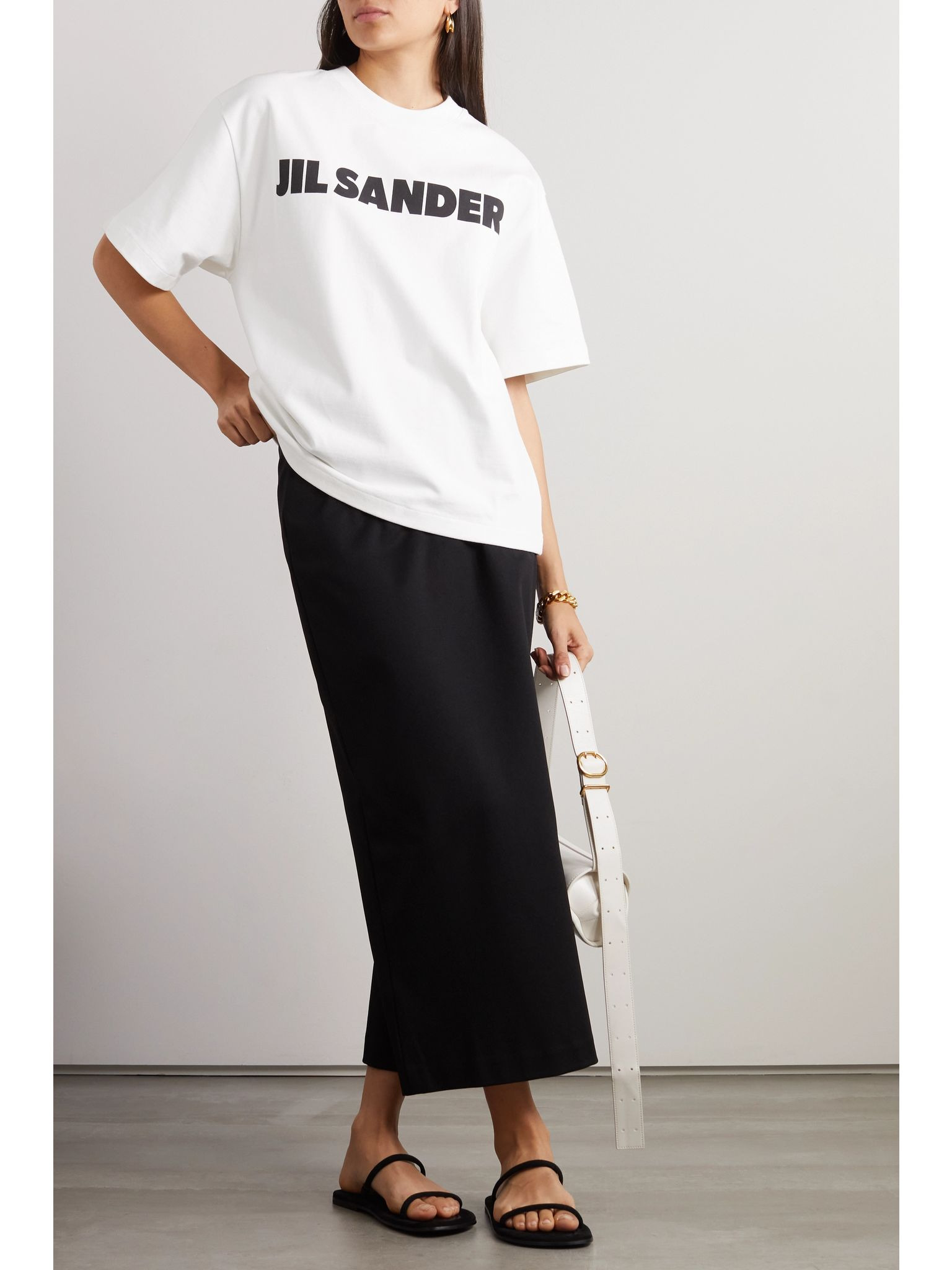 Printed cotton-jersey T-shirt Off-white - 2