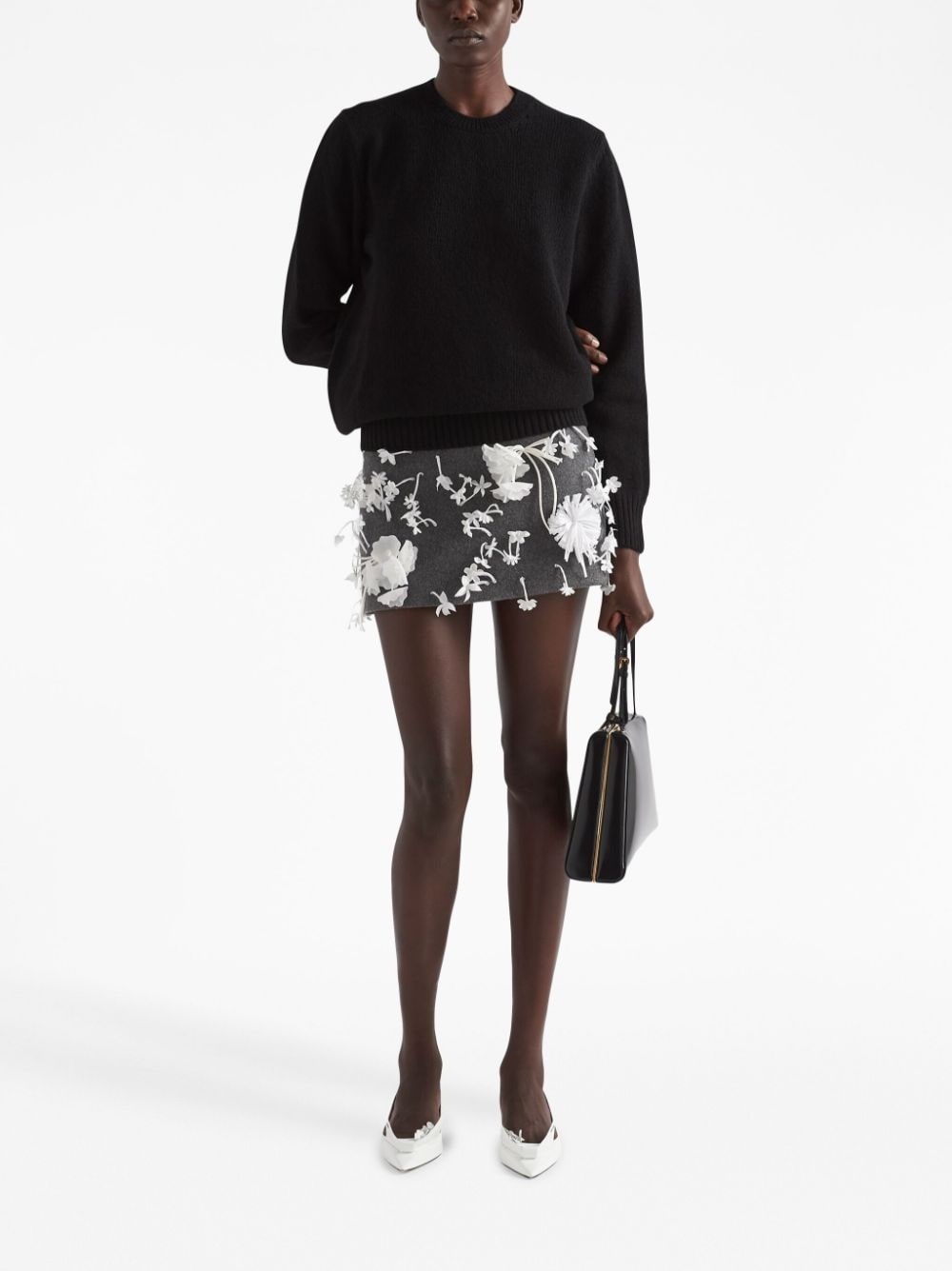 round-neck long-sleeve jumper - 2