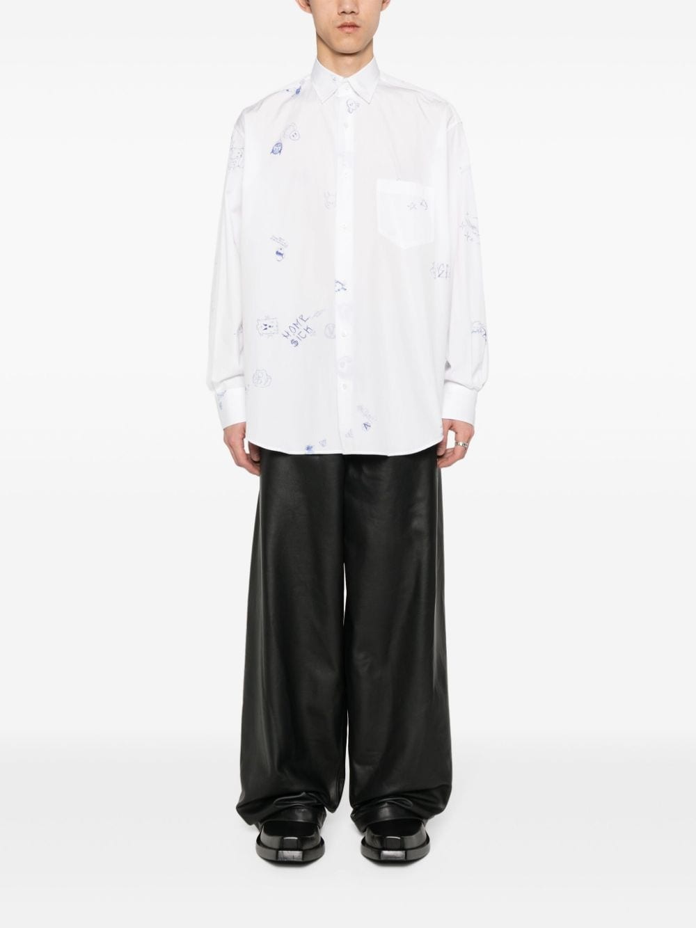 graphic-print cotton shirt - 2