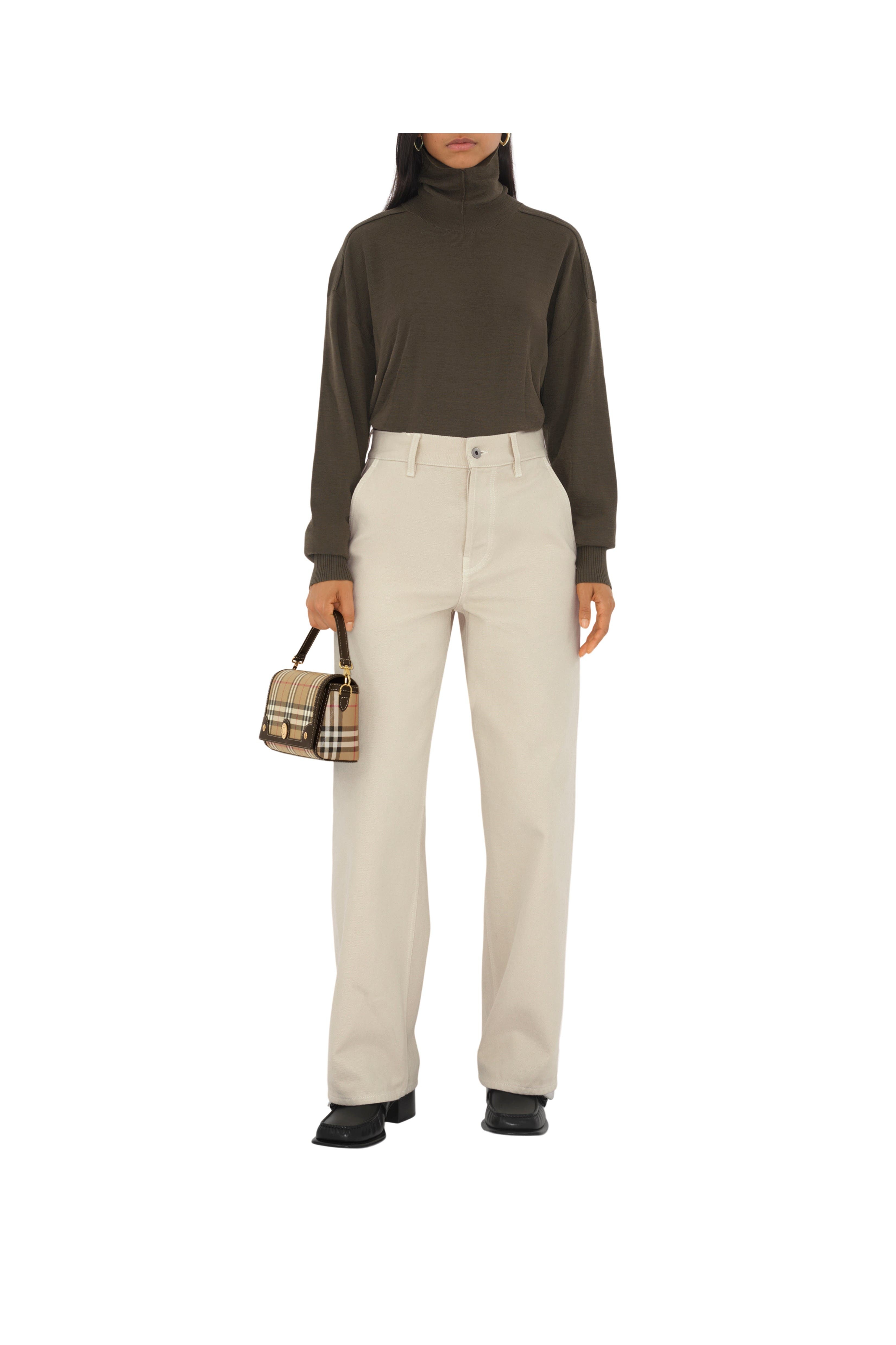 burberry Top Handle Note Bag in Archive Beige/military at Nordstrom - 2