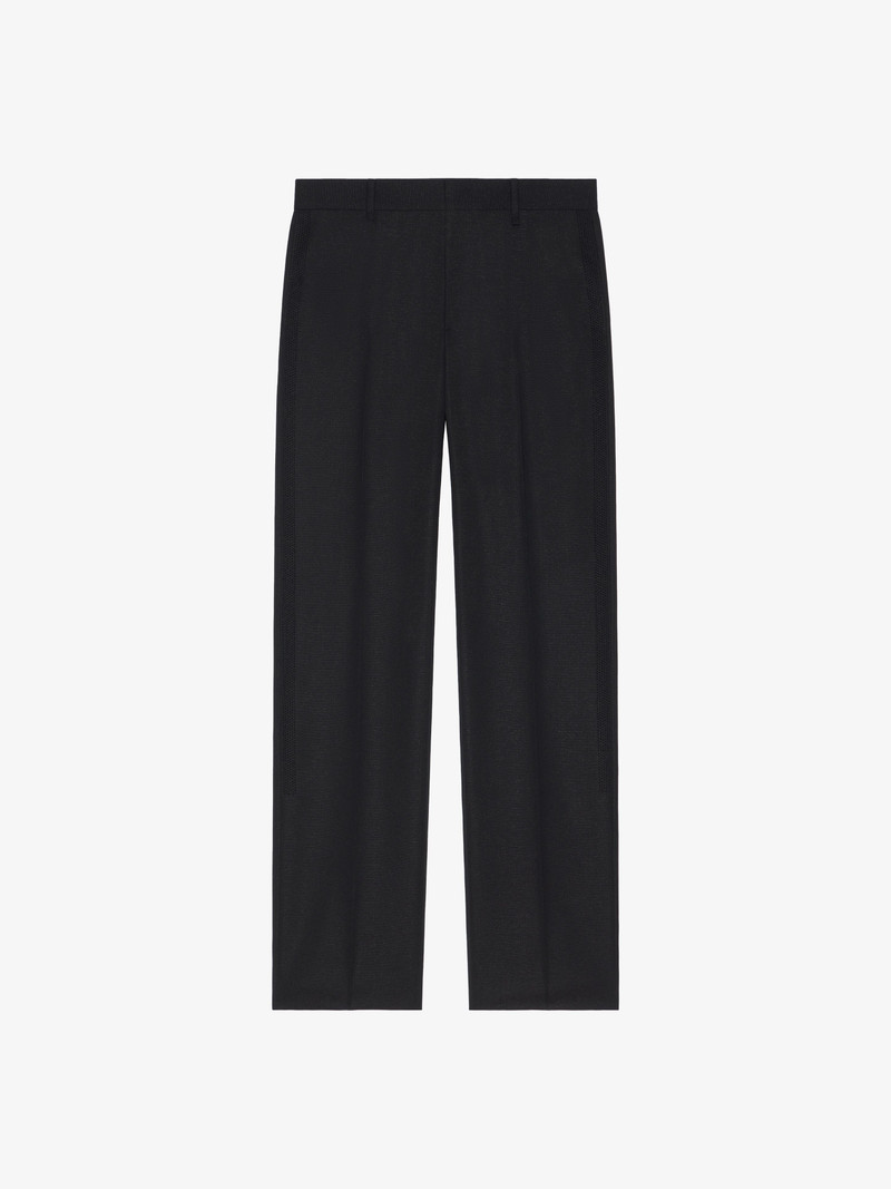 TAILORED PANTS IN WOOL AND LUREX WITH RHINESTONES - 1