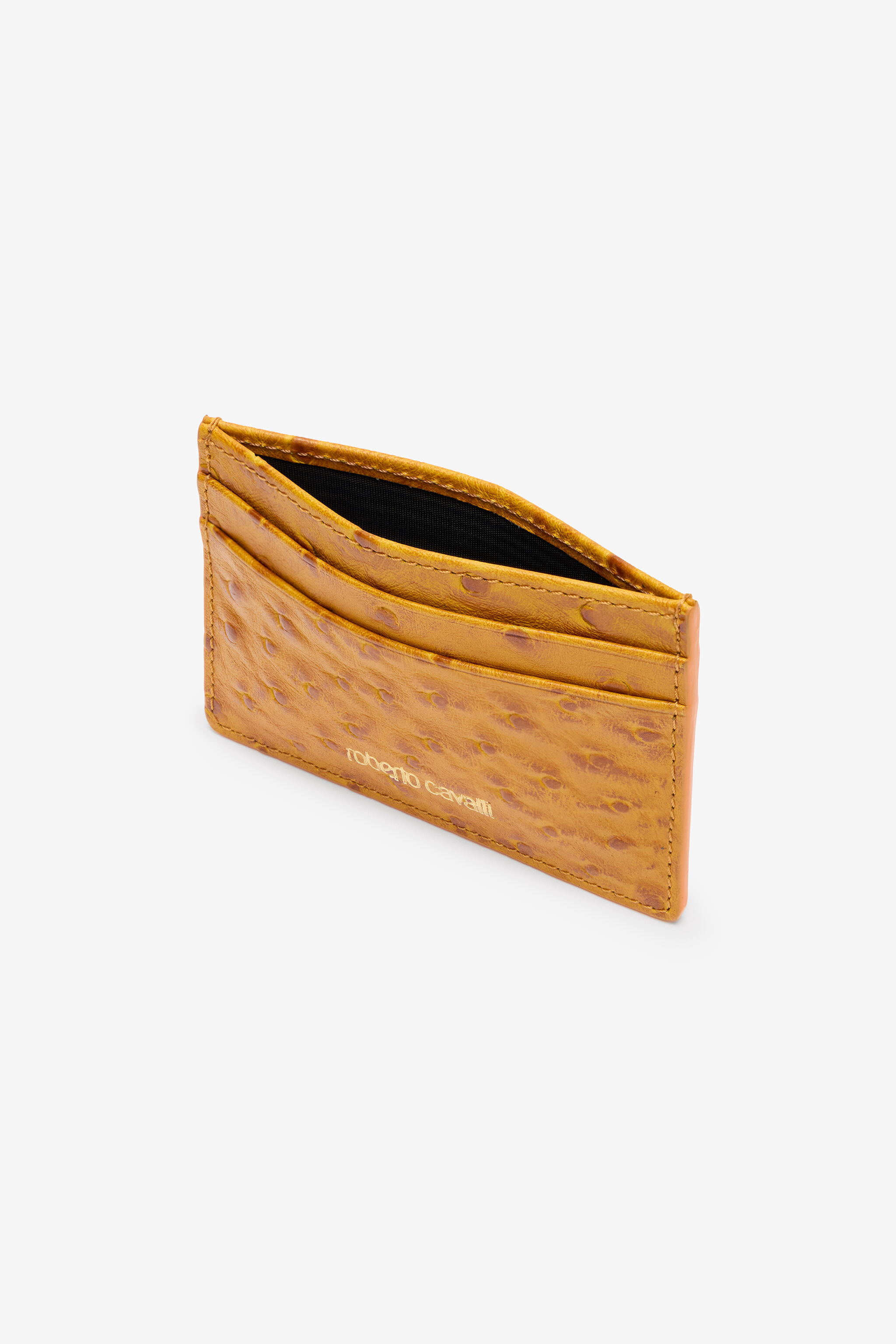 Ostrich-Effect Flat Card Holder - 4