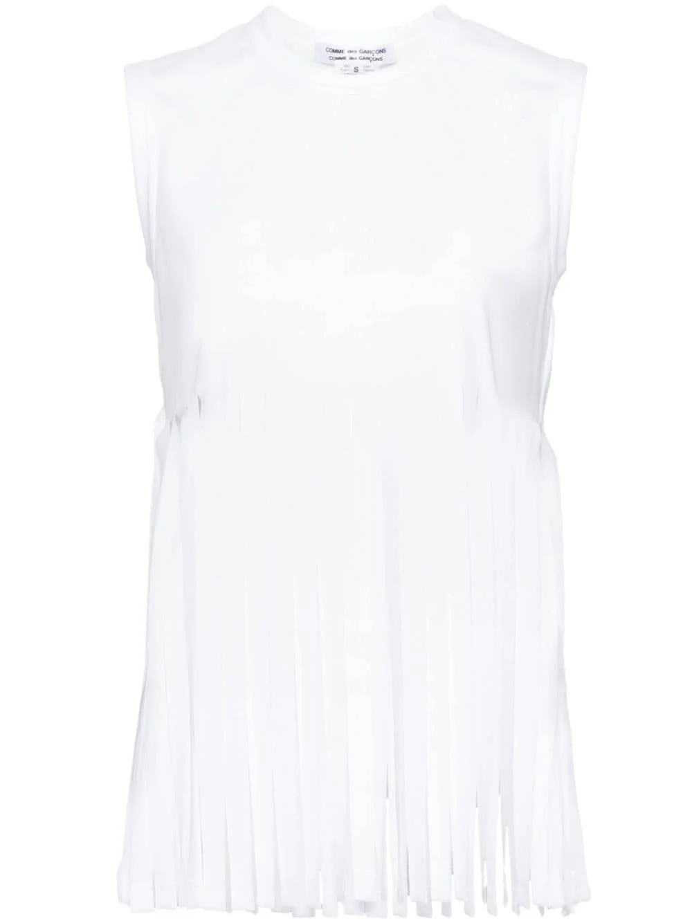 fringed jersey tank top - 1