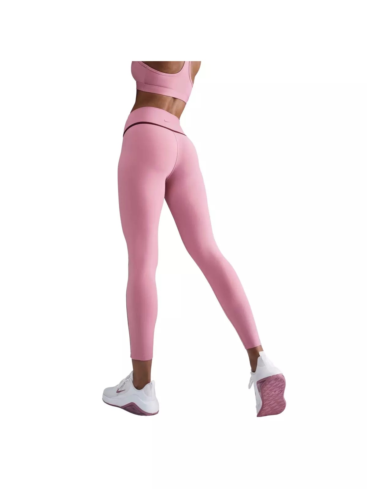 Women's One High-Waisted 7/8 Leggings-Pink - 2
