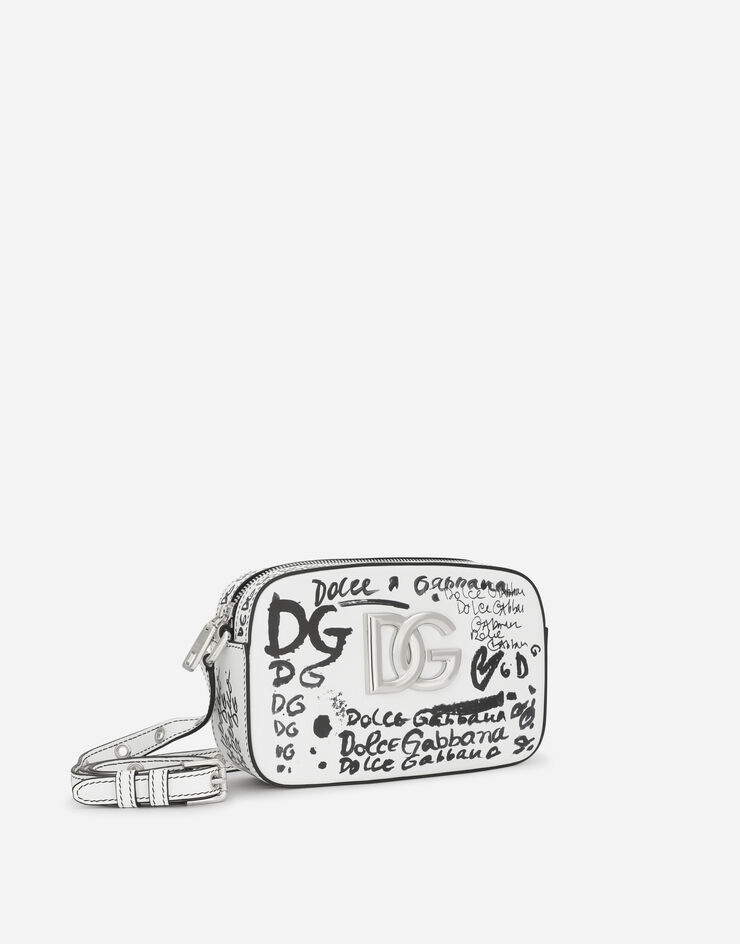 Polished calfskin 3.5 crossbody bag with logo print - 3