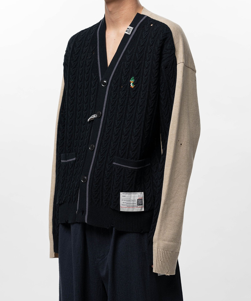 Front Back Combined Knit Cardigan 6