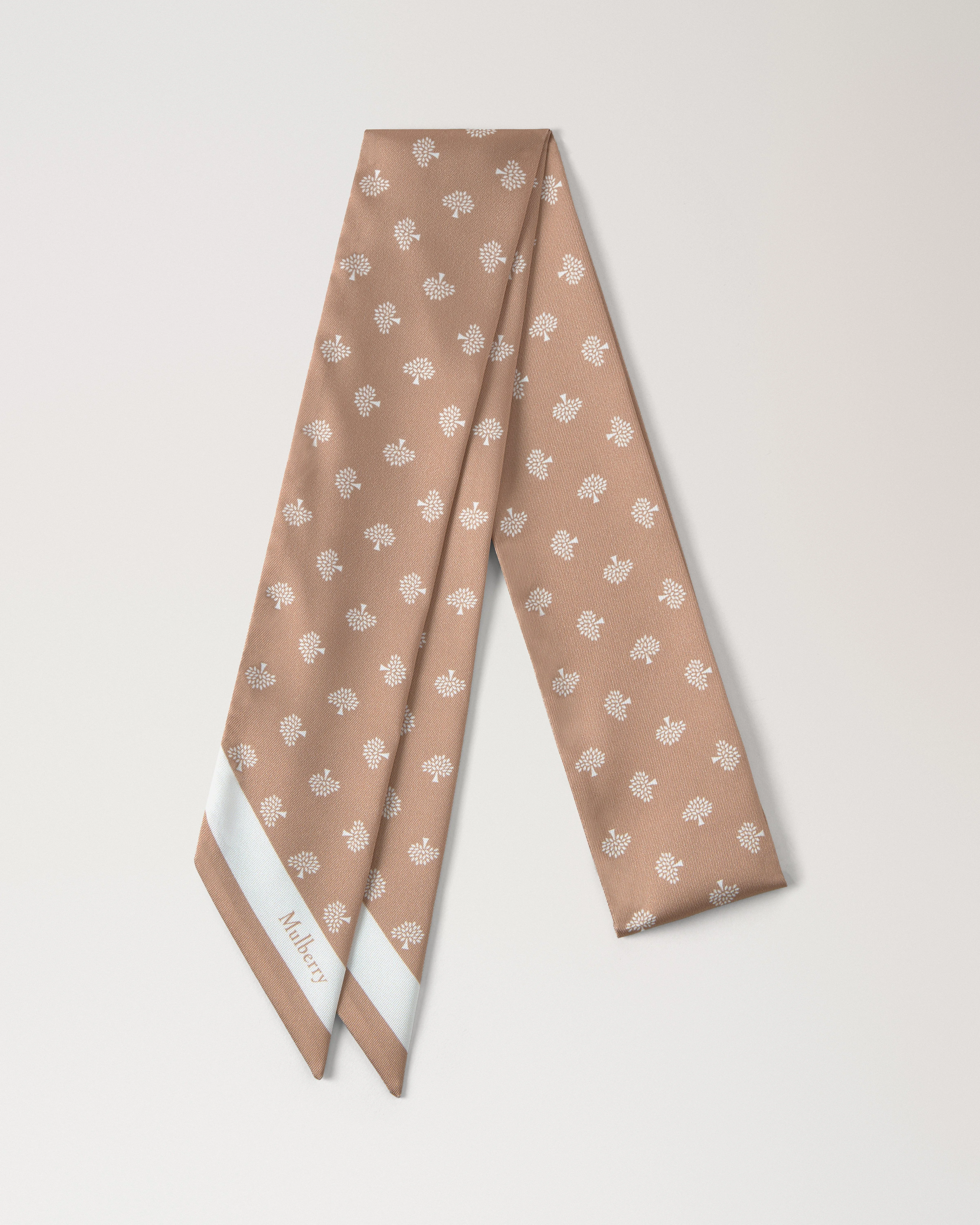 Skinny Scarf - Mulberry Tree Camel Recycled Polyester - 1