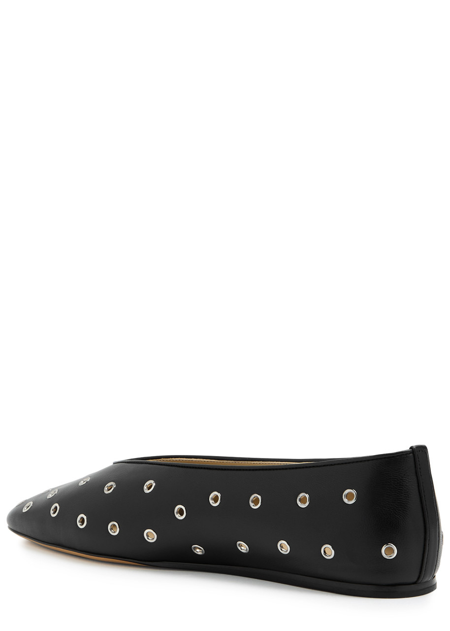 LE Monde Beryl Regency Eyelet Leather Ballet Flats - 2