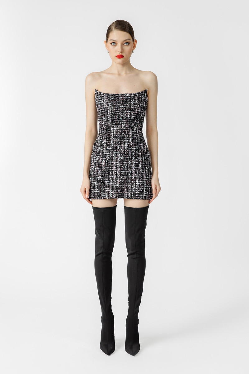 ALICIA TWEED MINI DRESS 1