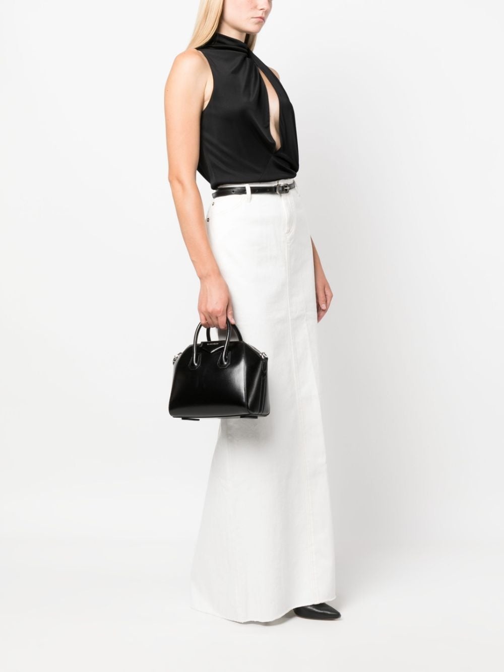 Antigona logo-lettering tote bag - 2