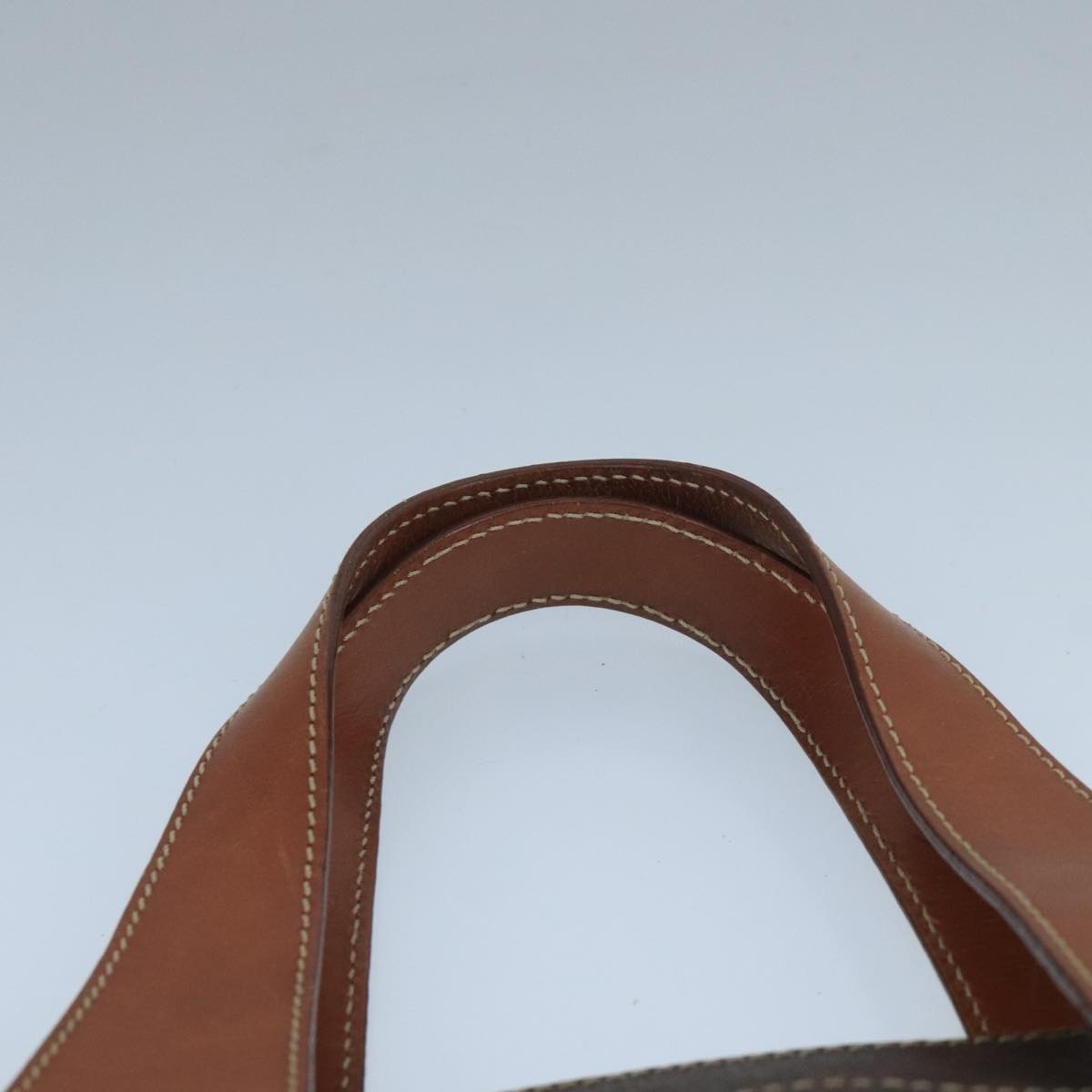 CELINE Macadam Canvas Hand Bag Pvc Leather Brown Gold - 14