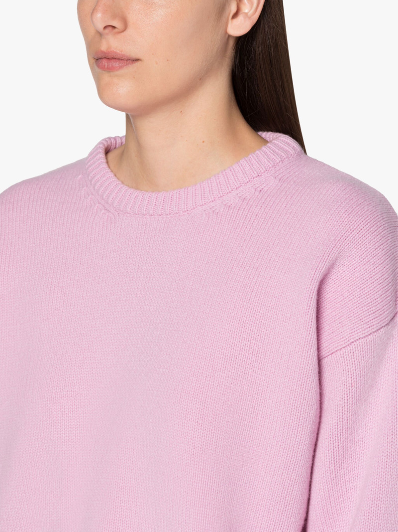 KAYLEIGH PINK WOOL CREWNECK SWEATER 5