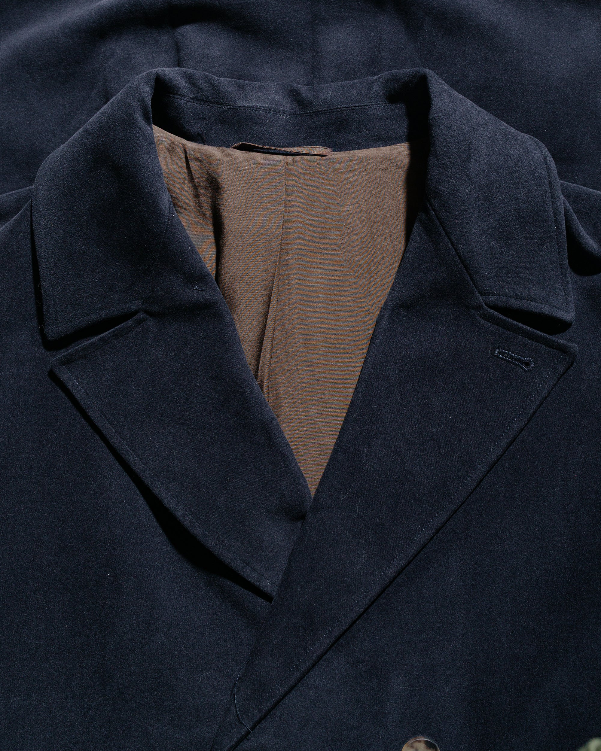 Marcel Lassance Redingote Coat English Moleskin Navy - 5