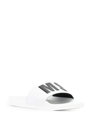 MSGM embossed logo pool slides outlook