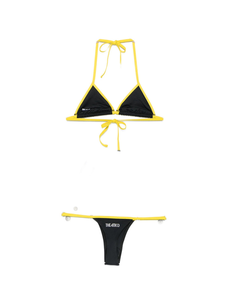 THE ATTICO The Attico Logo-print Triangle-cup Bikini outlook