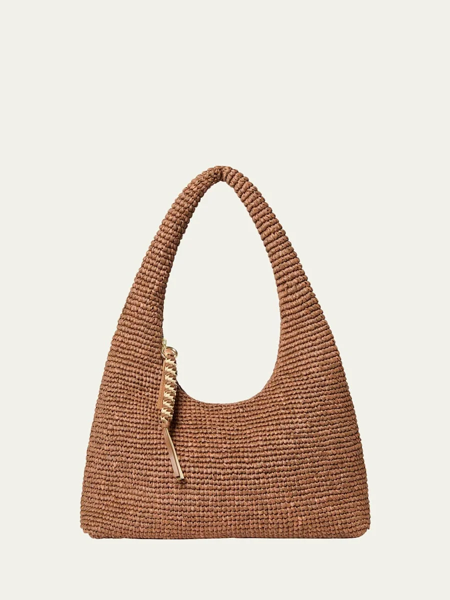 Willow Woven Raffia Hobo Bag - 1