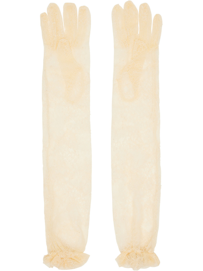 Valentino Off-White Lace Gloves outlook