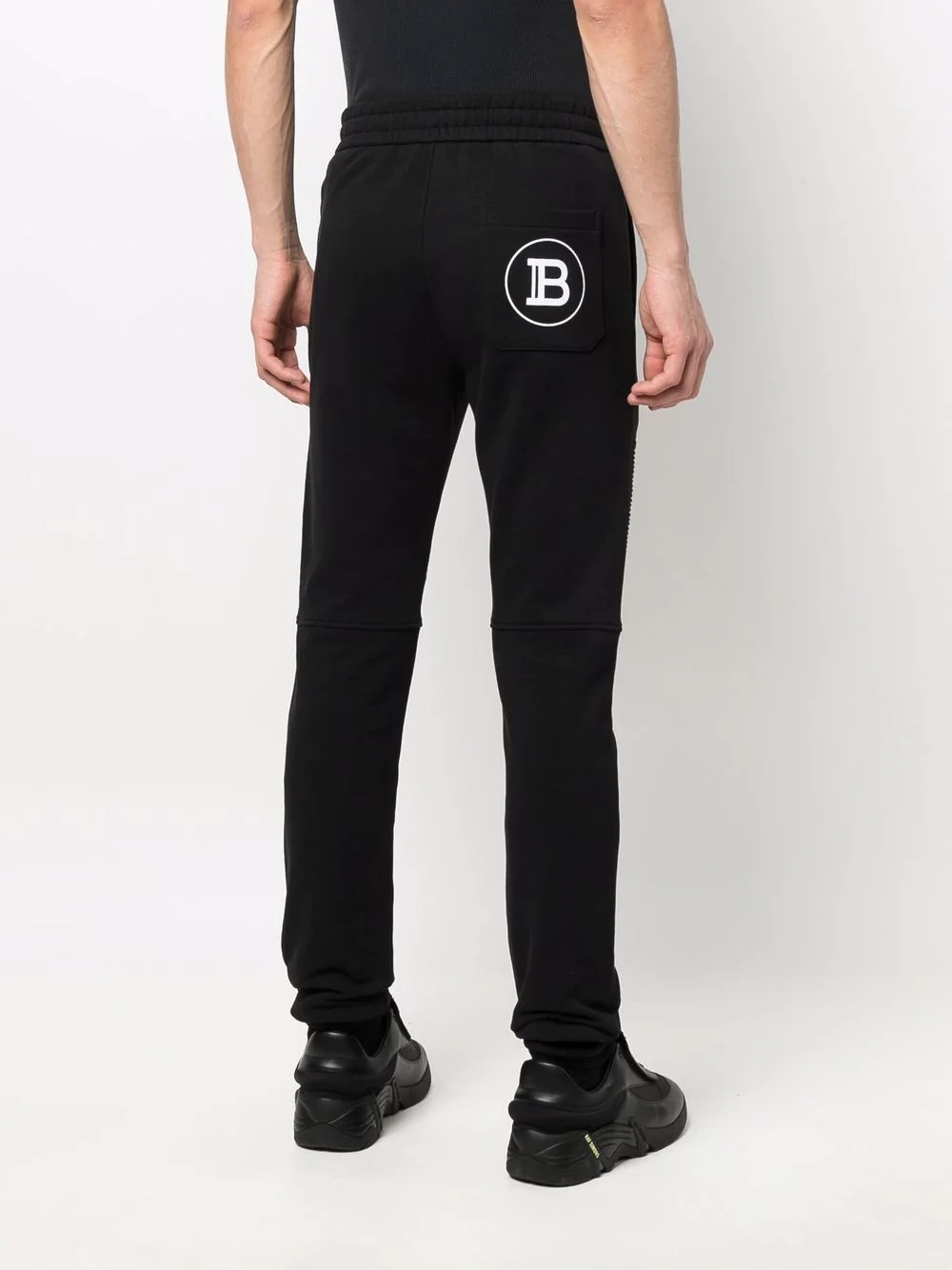 logo-print tapered joggers - 4