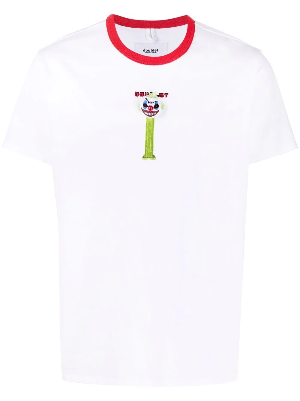 embroidered clown-motif T-shirt - 1