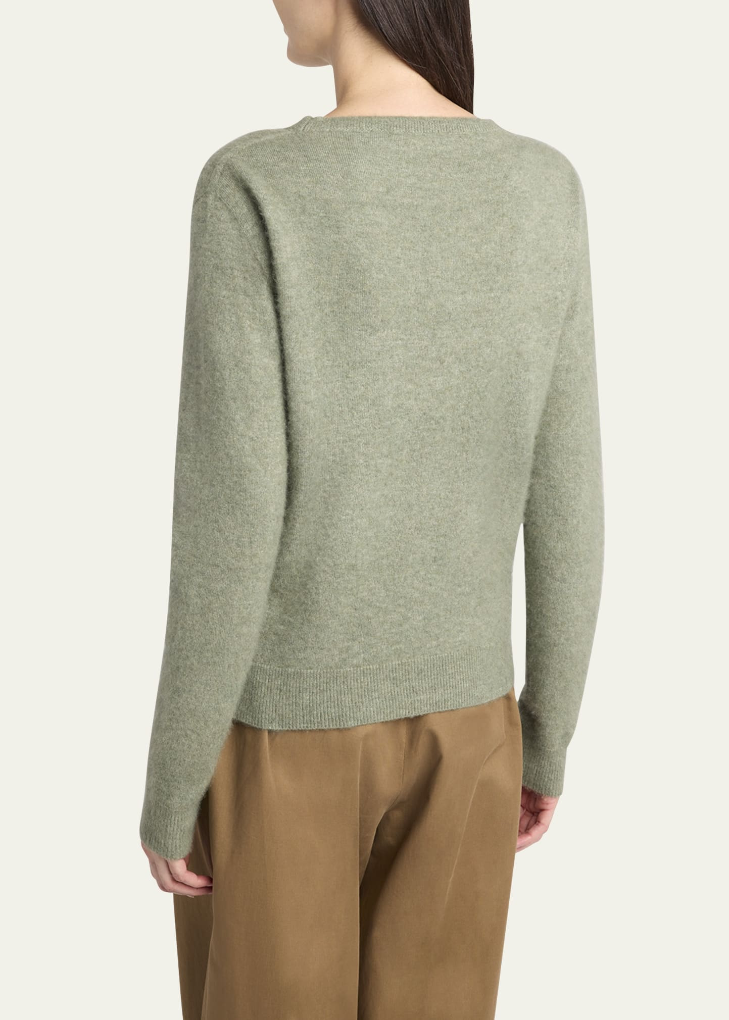 Lorynna Cashmere-Silk Crewneck Sweater - 3