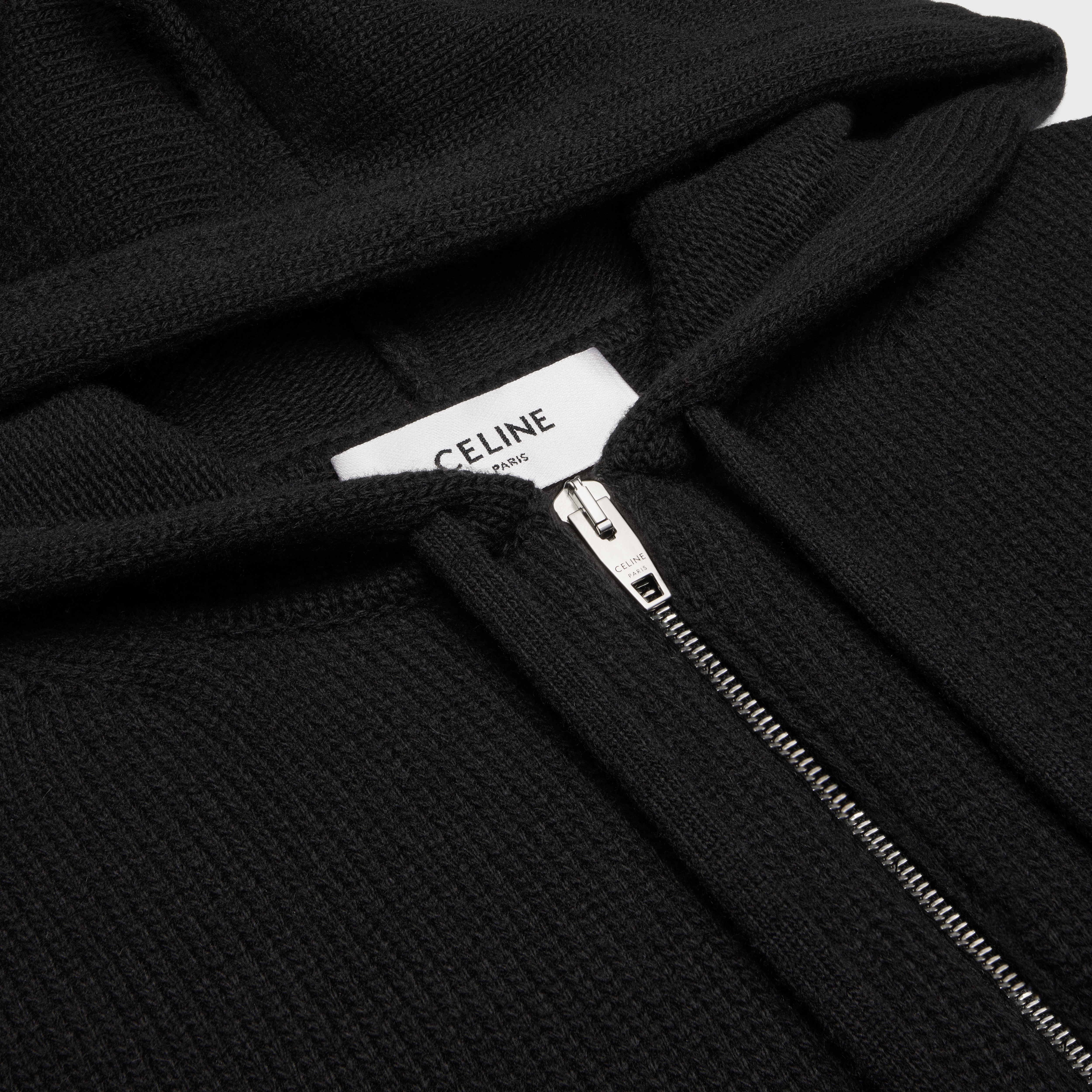 triomphe hooded sweater in wool and cashmere - 3