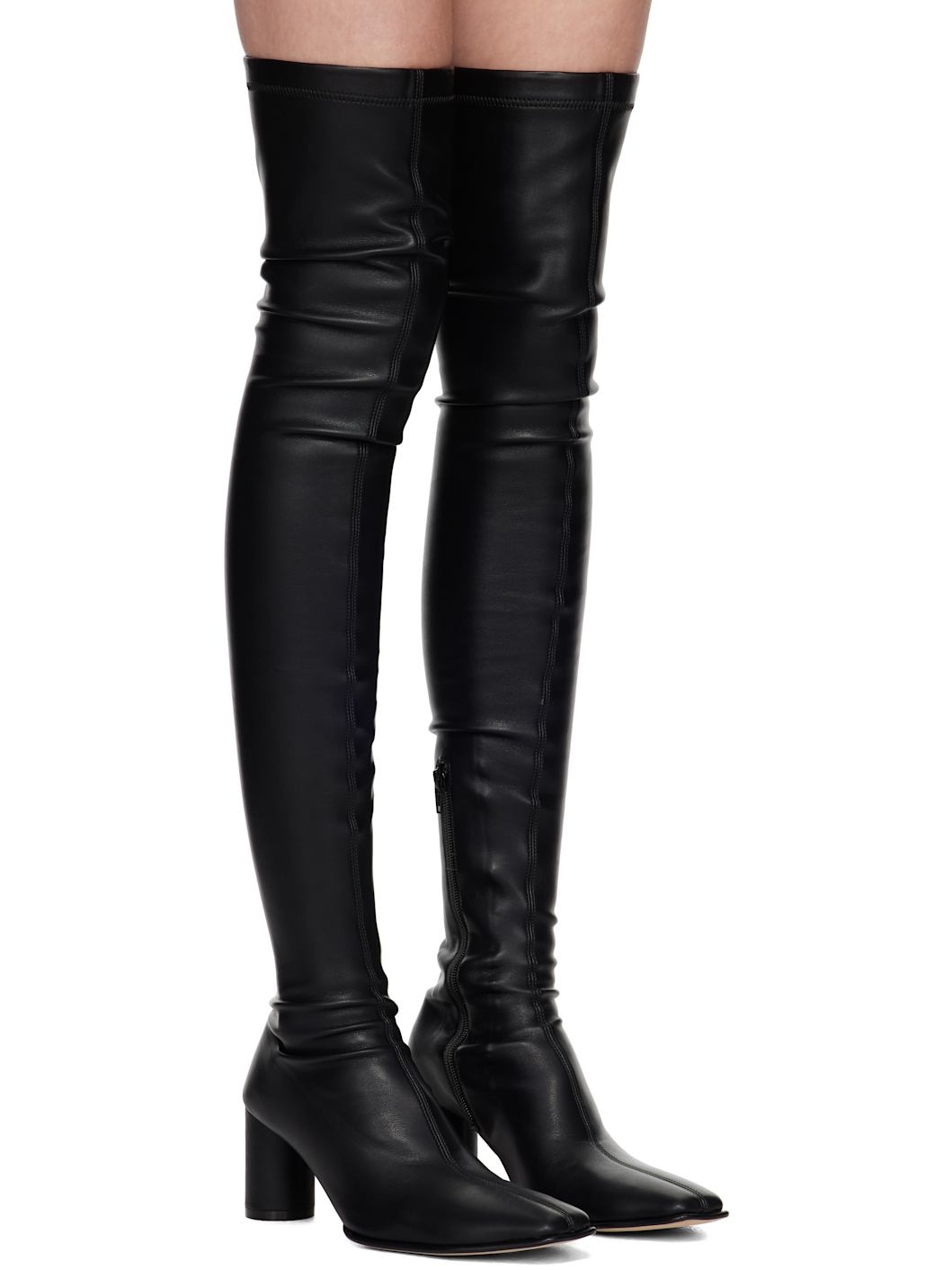Black Over-The-Knee Tall Boots - 4