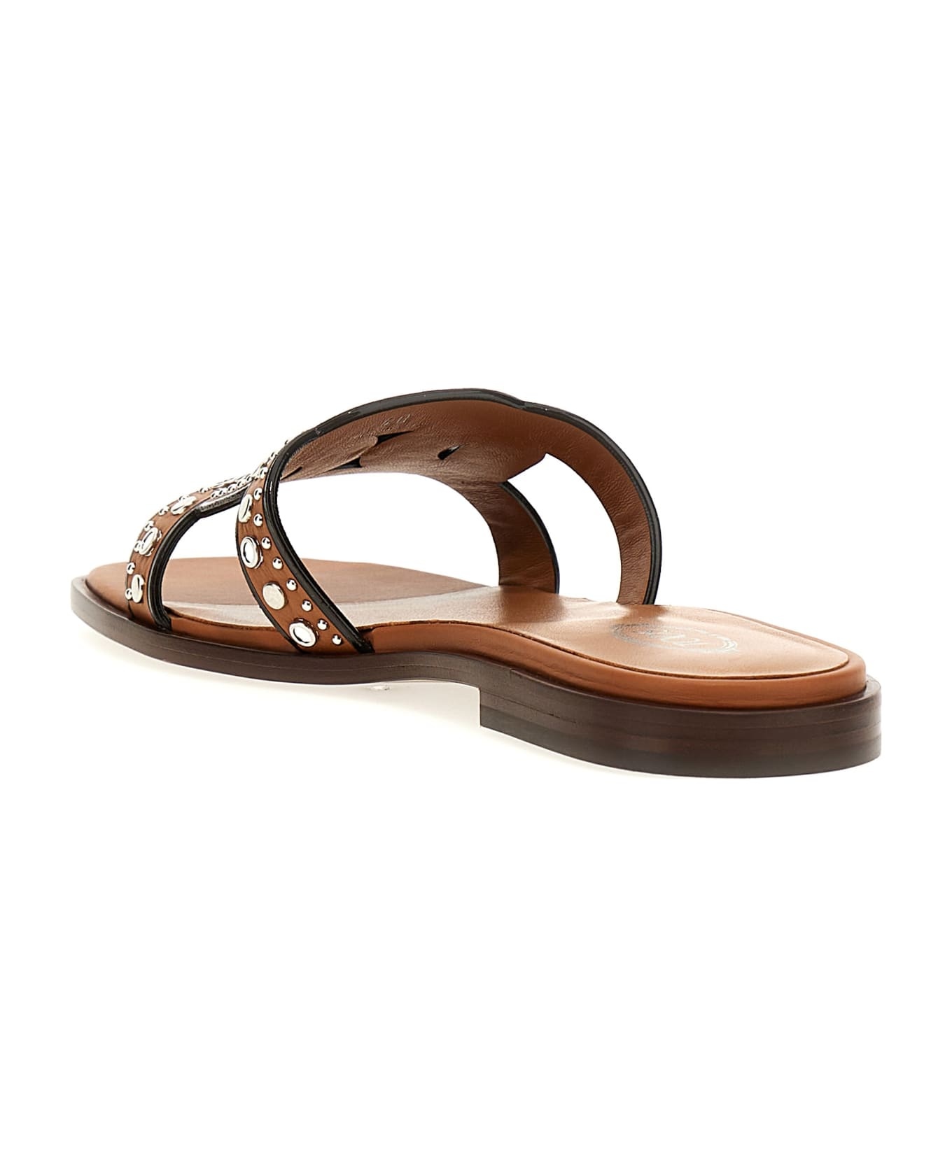 Maxi Catena Leather Sandals - 3