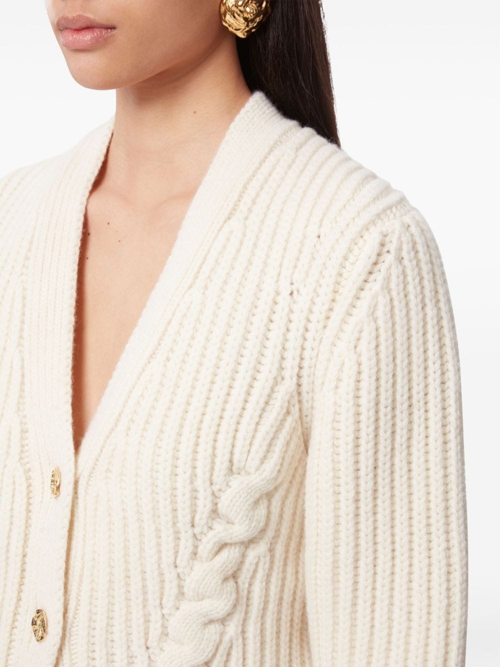 V-neck knit cardigan - 5