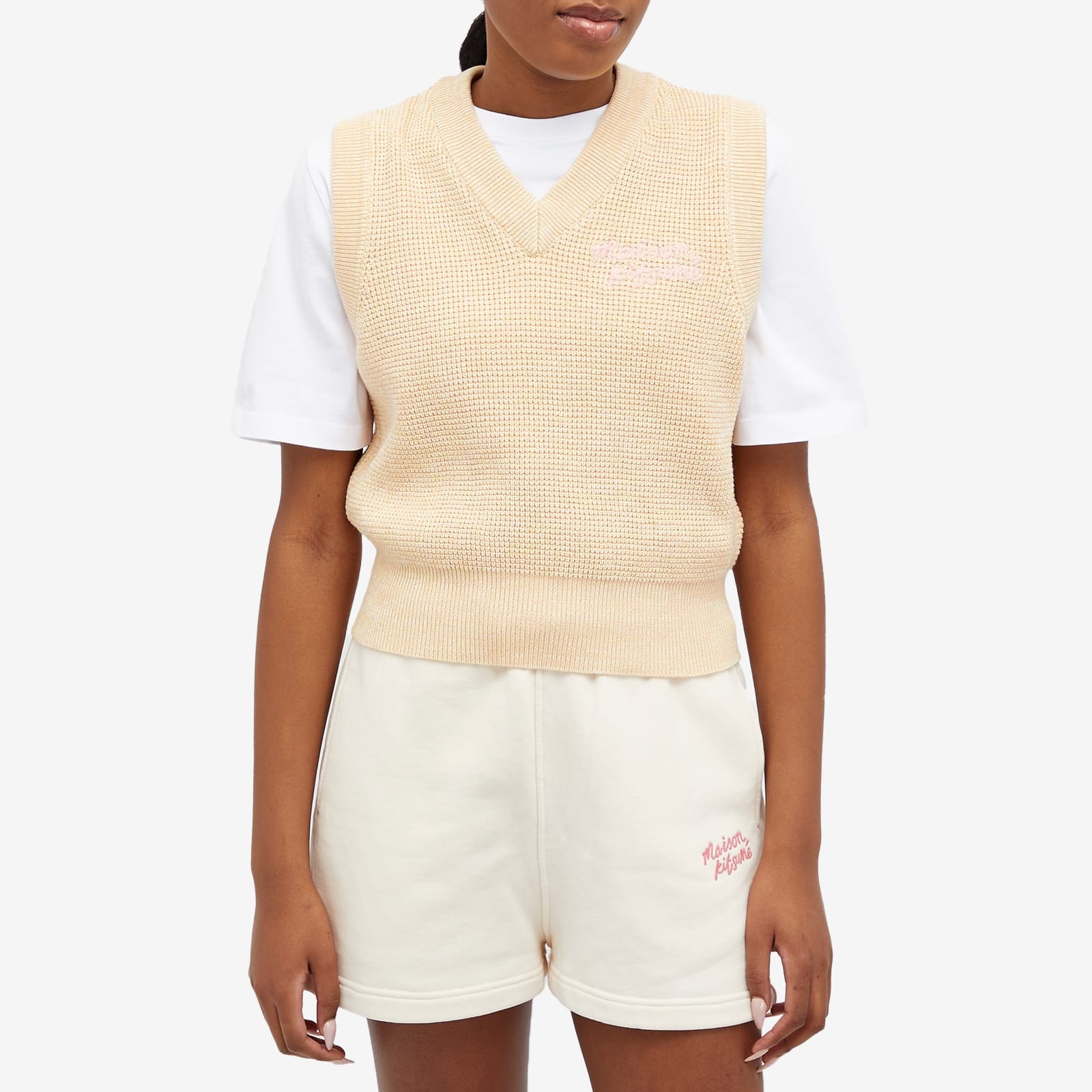 Maison Kitsune Handwriting Crop Vest - 2