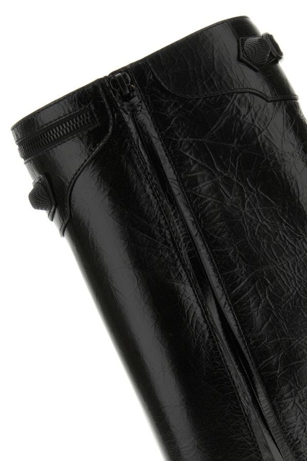 Black leather Cagole boots - 4