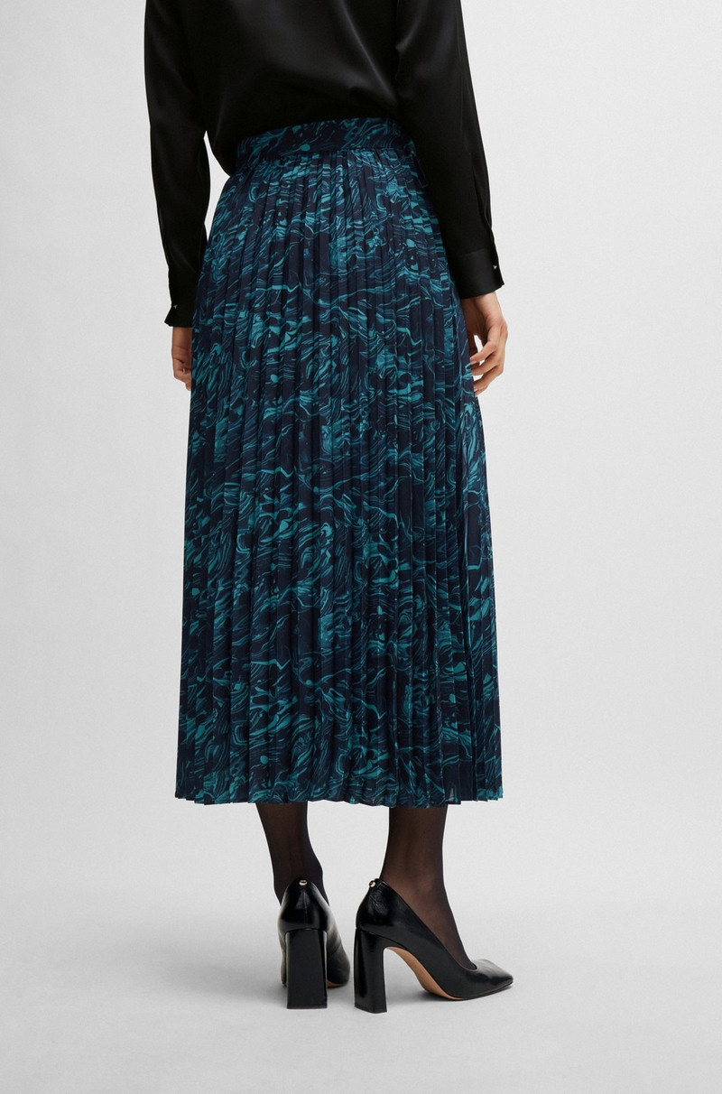 A-LINE PLISSÉ SKIRT IN REGULAR FIT WITH SEASONAL PRINT 4