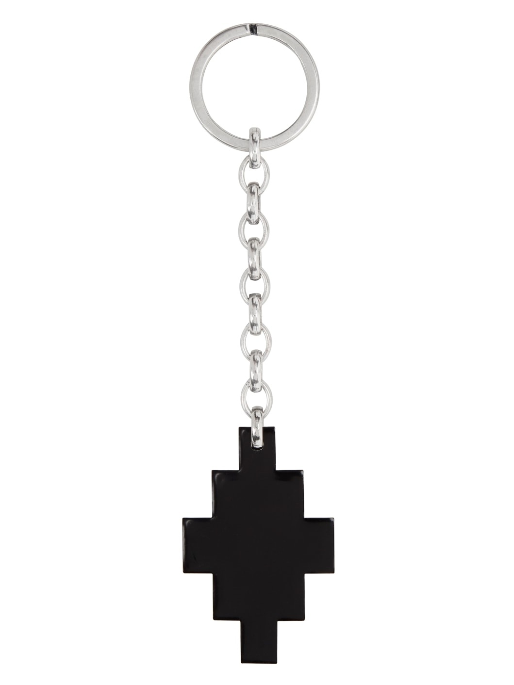 Black PVC Cross Ring Keychain - 2