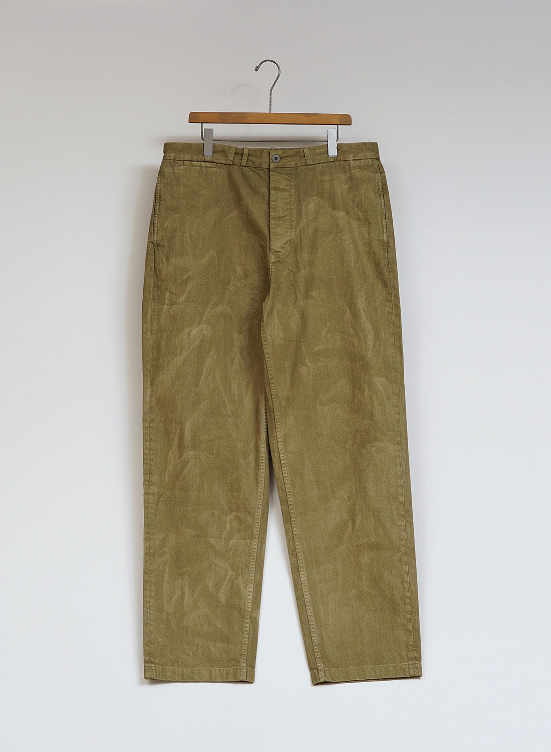 Wide Leg Jean Cotton Twill in British Tan - 1