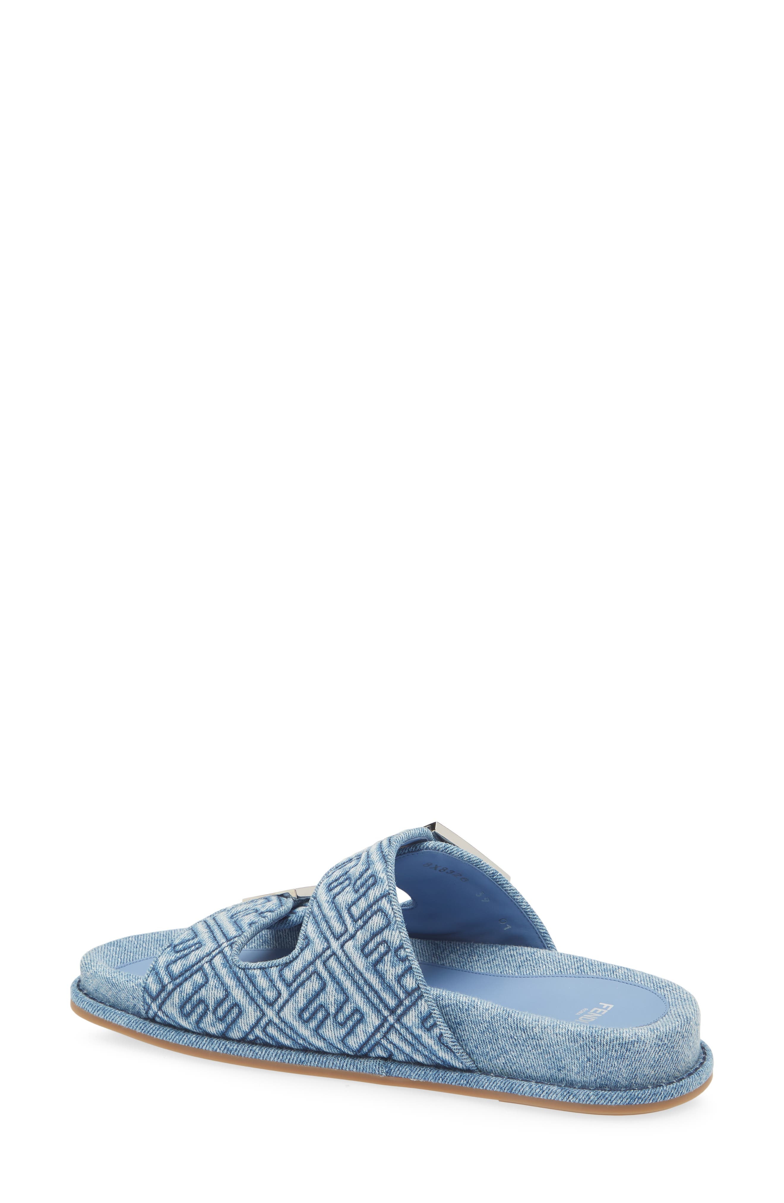 Fendi Feel Double Band Sandal in Blue at Nordstrom - 2
