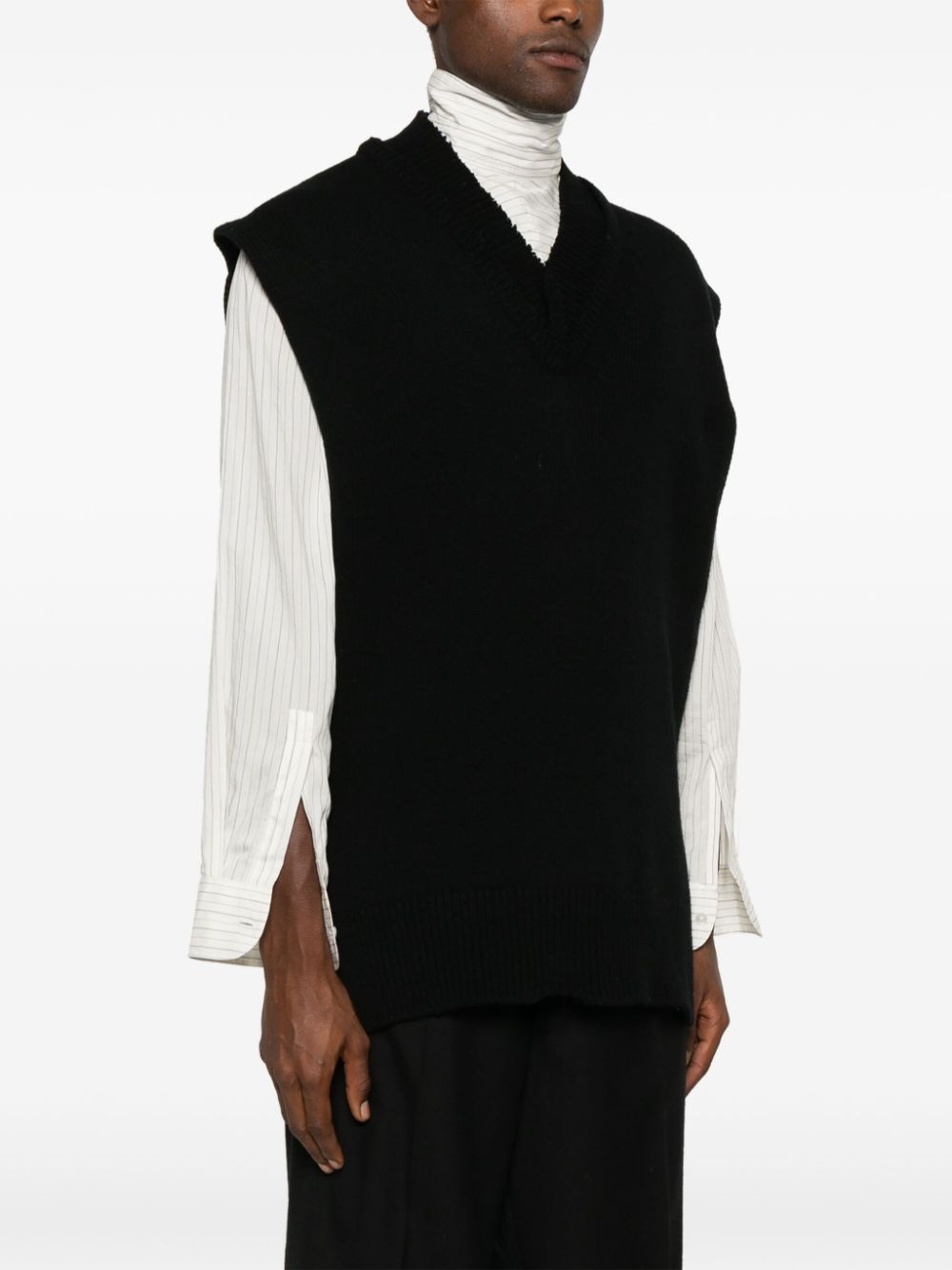 layered knitted vest - 3