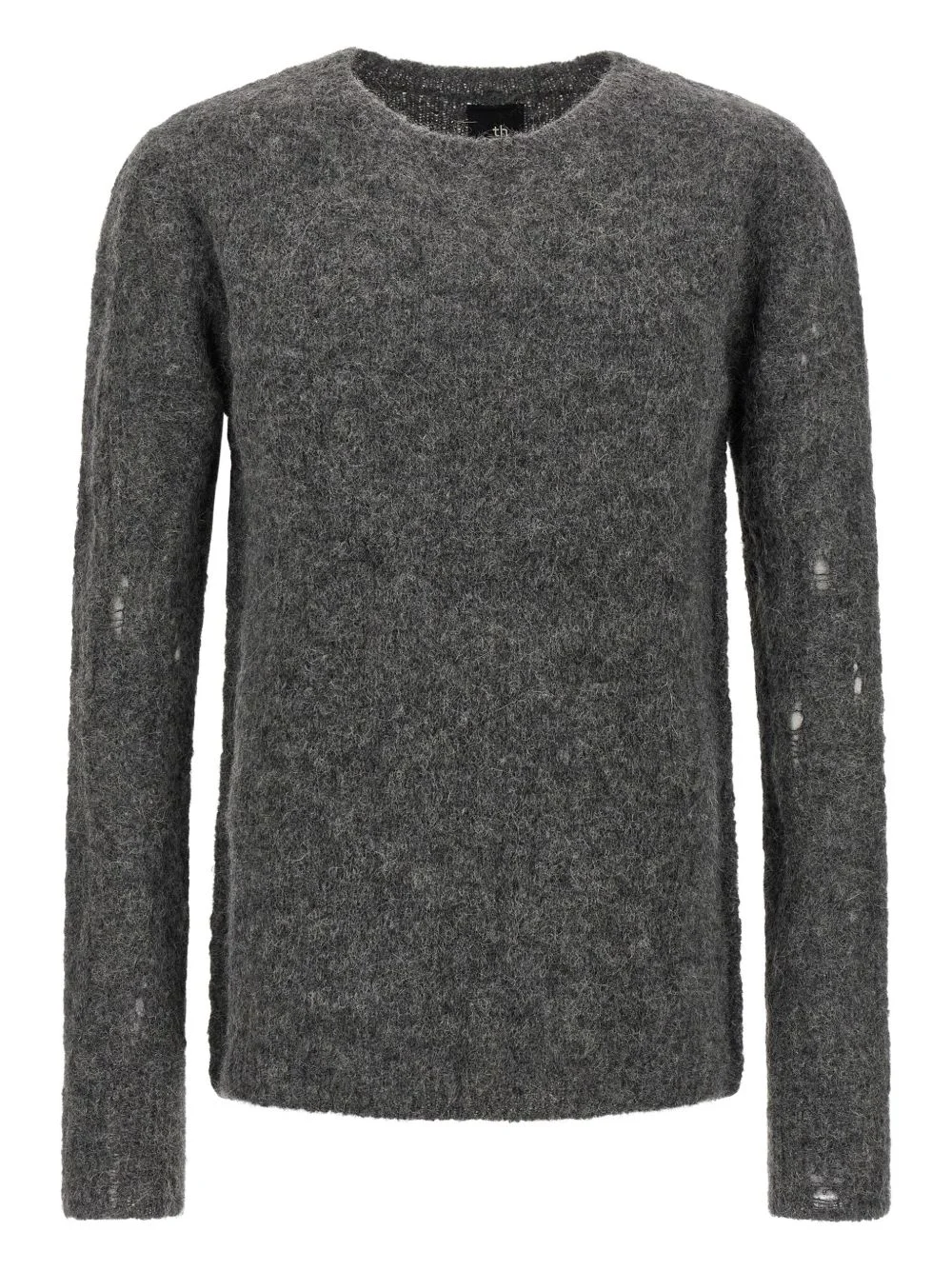 crew-neck distressed sweater - 1