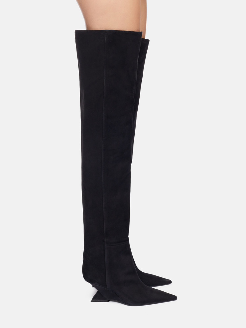 THE ATTICO ''CHEOPE'' BLACK KITTEN BOOT outlook