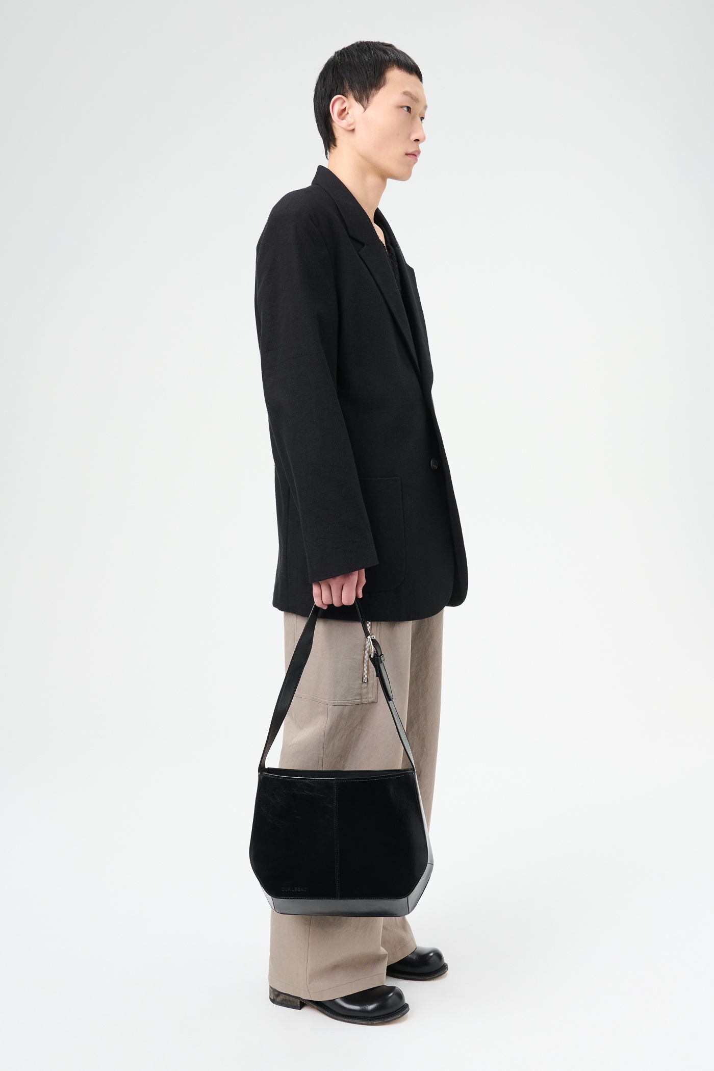 Flat Bag True Dye Black Leather - 3