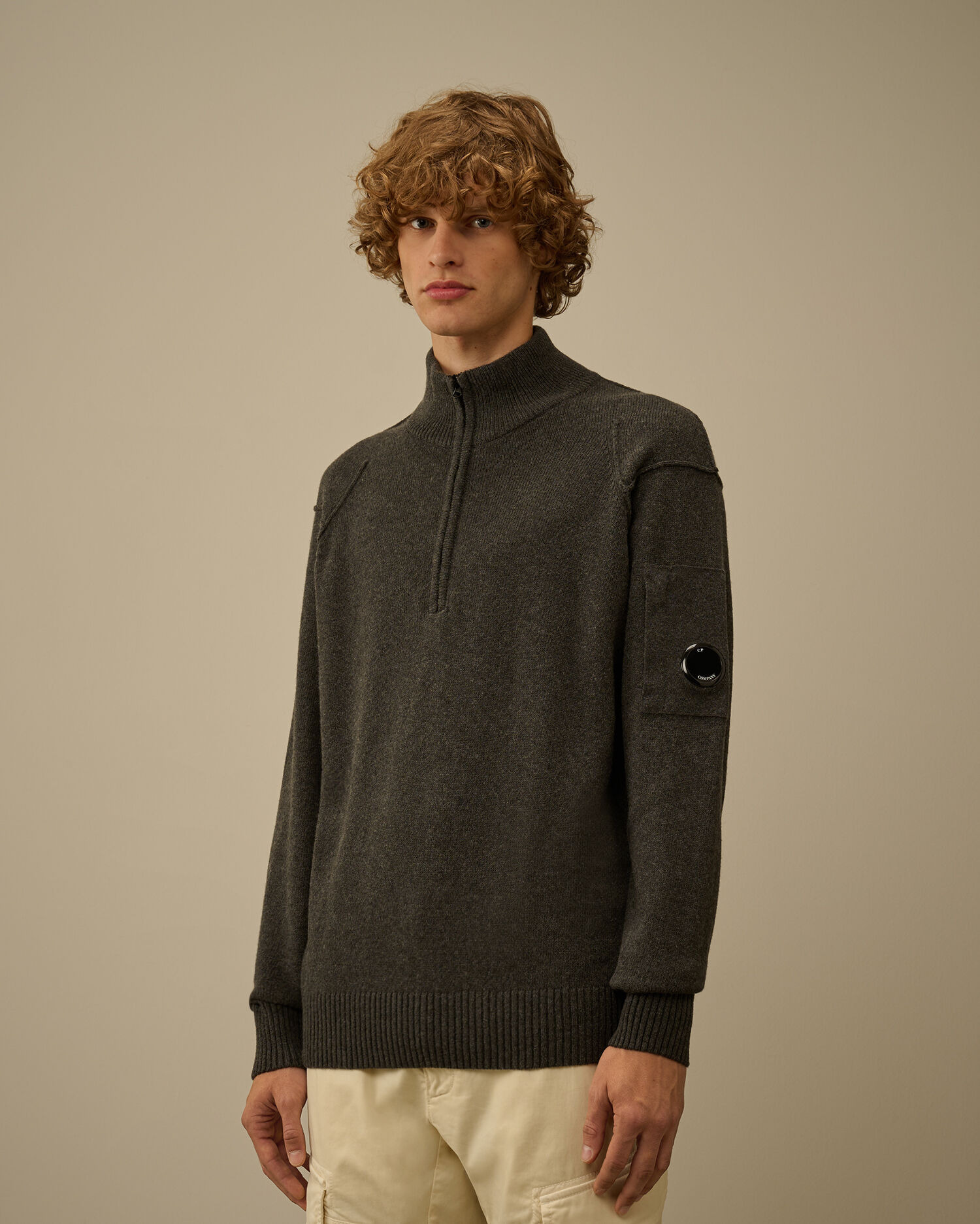 Lambswool GRS Half Zip Sweater - 3