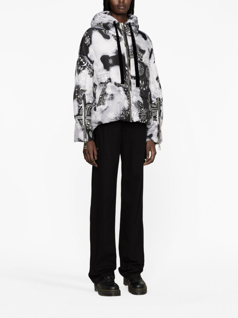 Bandana Velour puffer jacket - 4