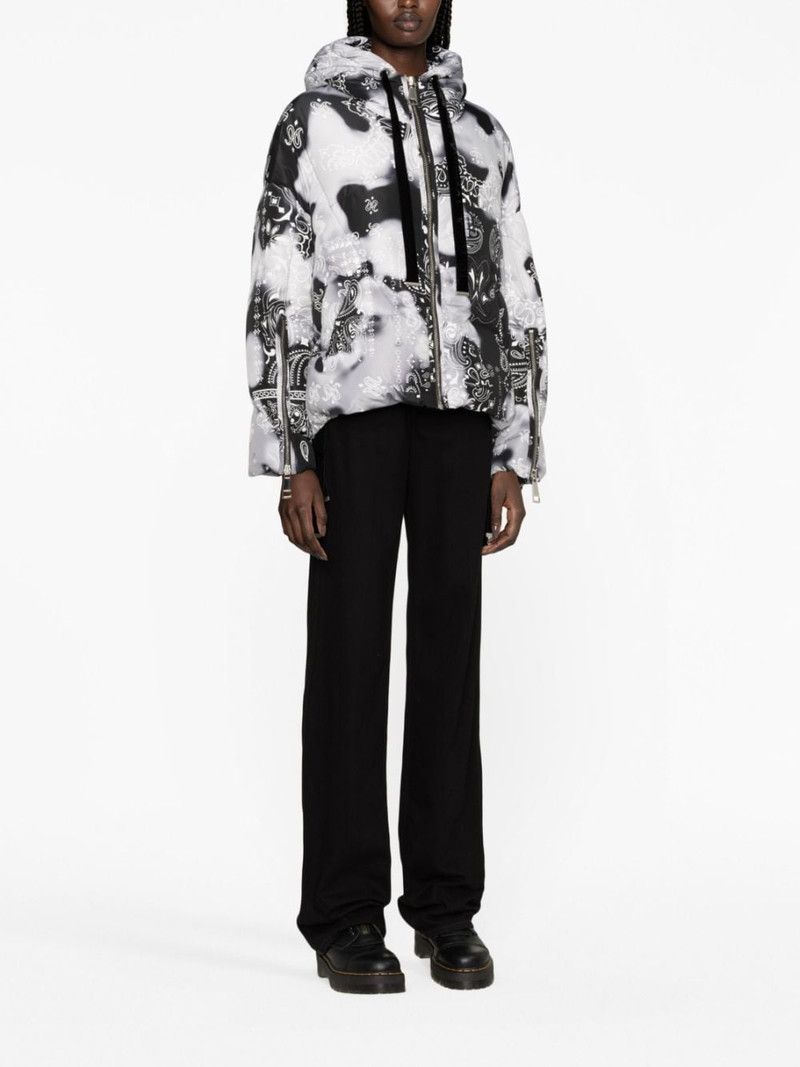 Bandana Velour puffer jacket 4