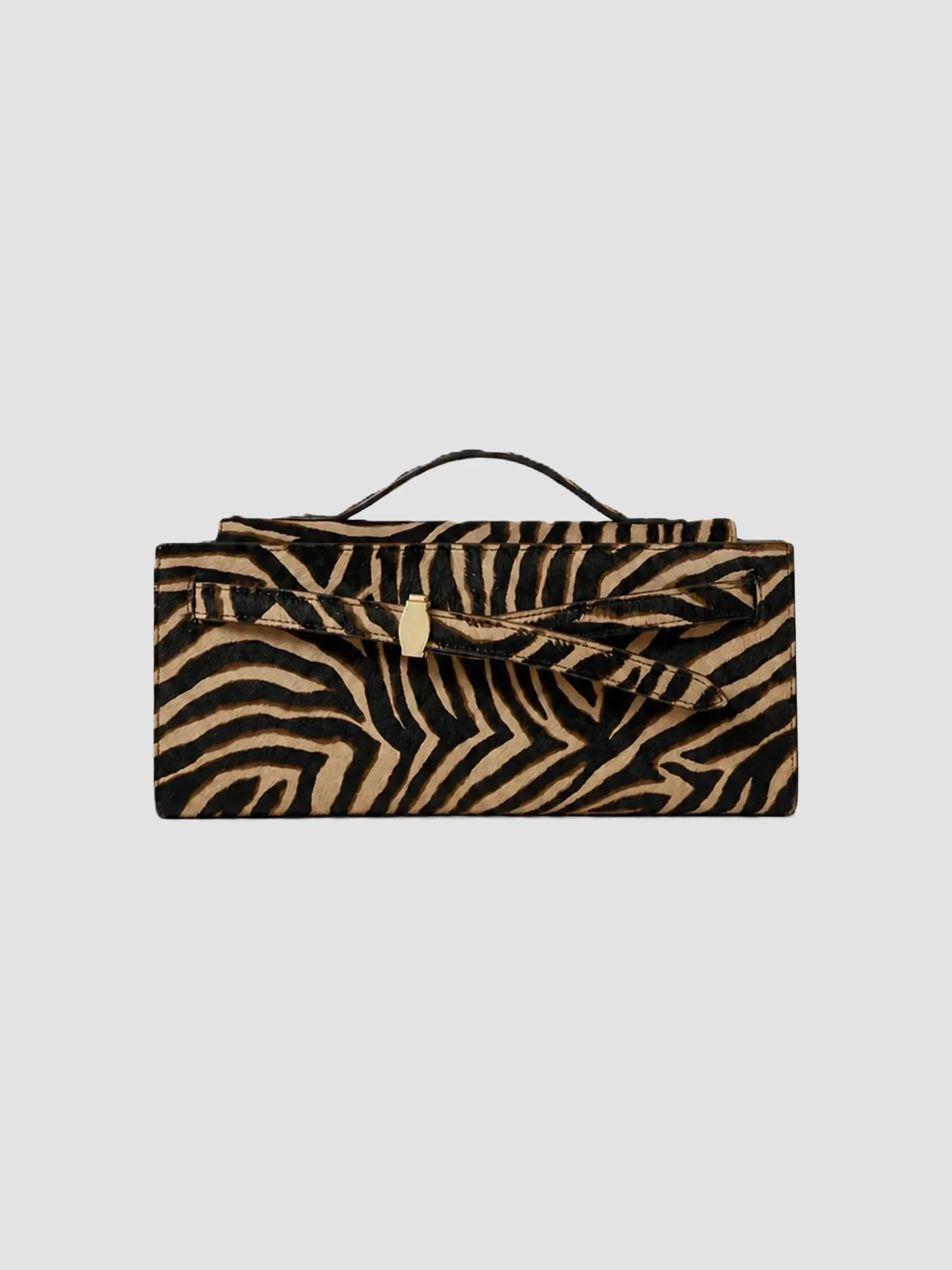 Women's Dash Ziger Printed Calf Hair Clutch - Tan - 1