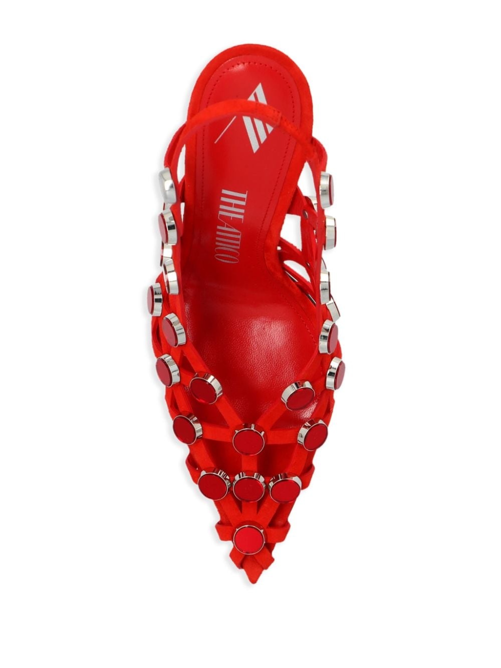 Grid 105mm leather pumps - 4