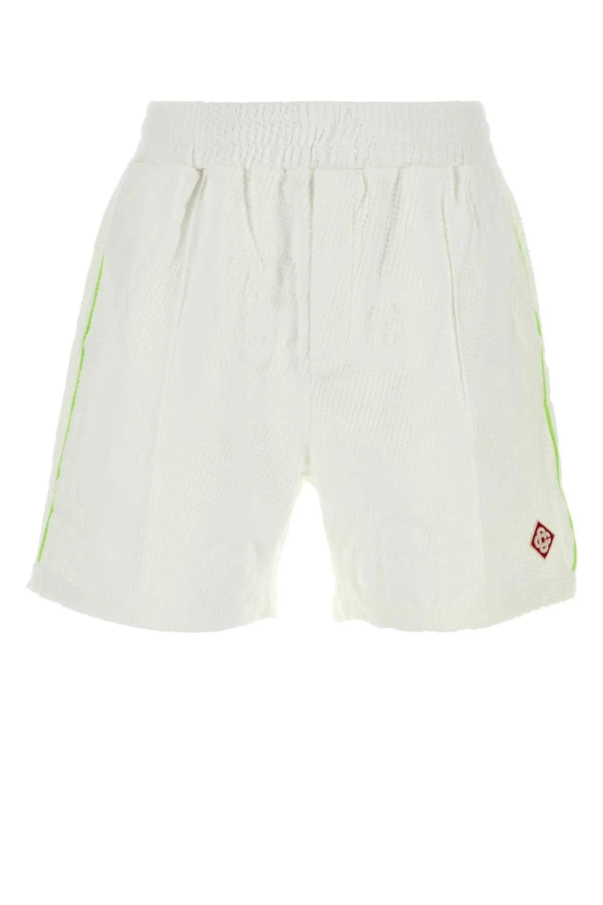 Casablanca Men White Stretch Cotton Blend Bermuda Shorts - 1