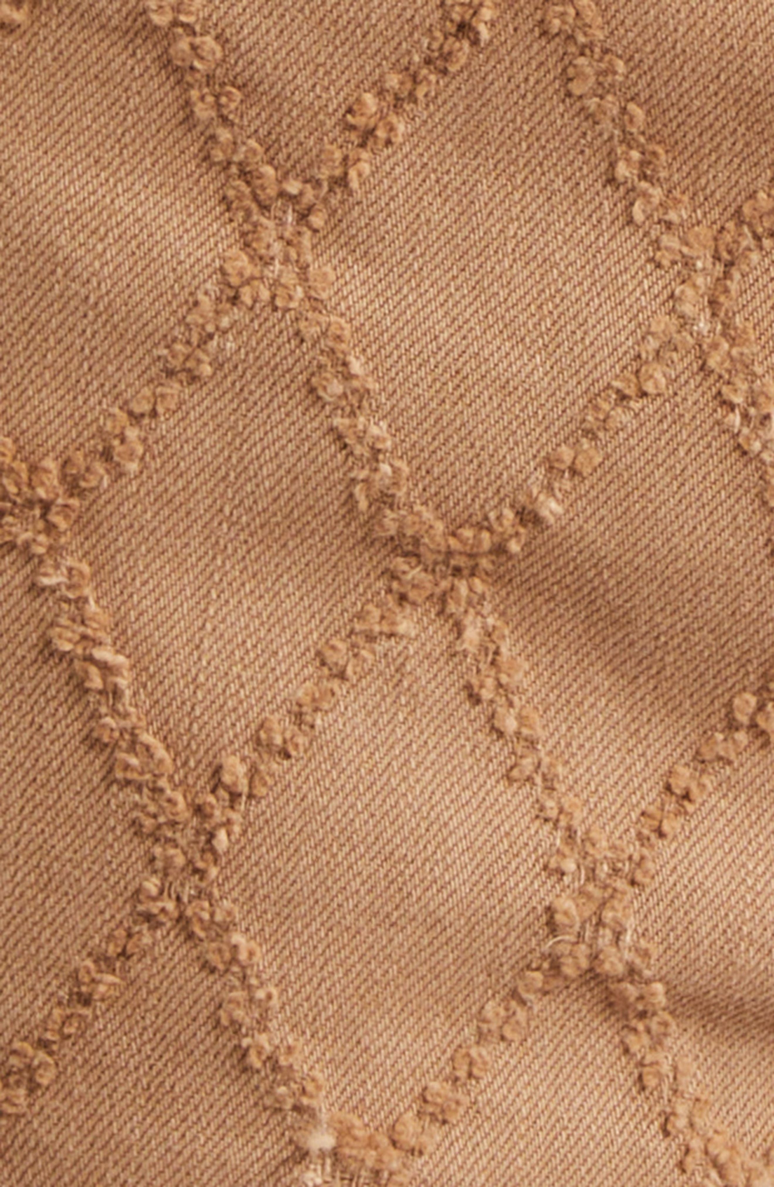 Veronica Beard High Waist Diamond Jacquard Crop Wide Leg Jeans in Hazelnut Stone at Nordstrom - 6