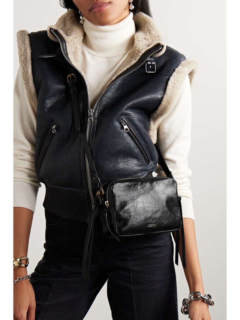 Isabel Marant Wardy crinkled-leather shoulder bag outlook