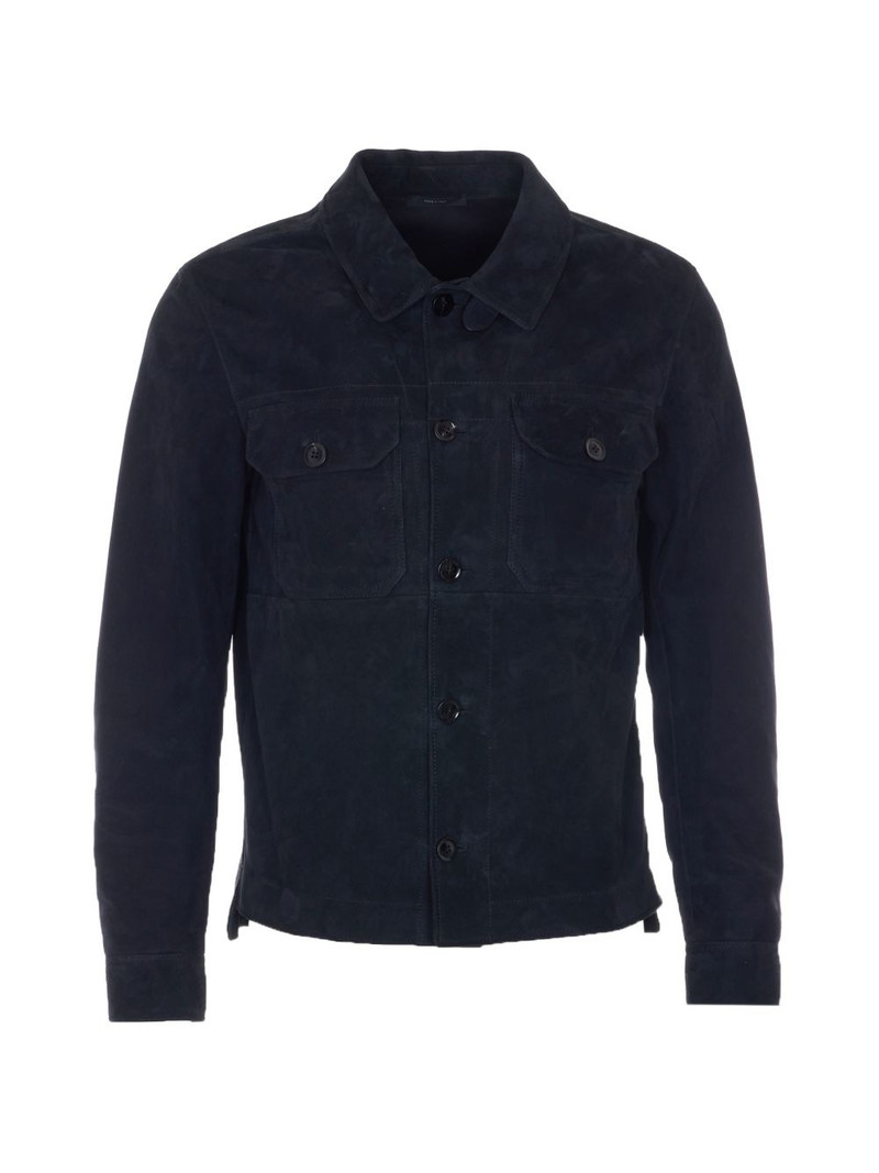 suede button-up jacket 1