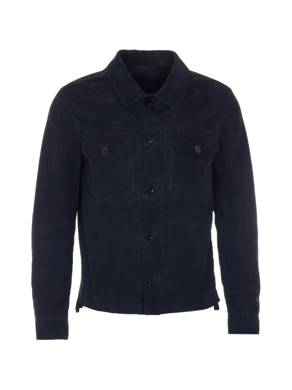 suede button-up jacket - 1